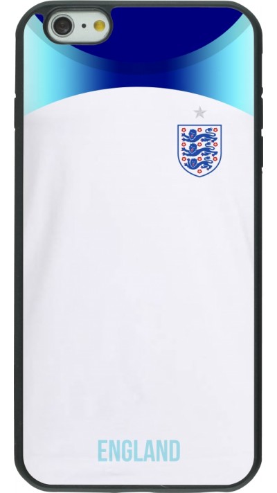 Coque iPhone 6 Plus / 6s Plus - Silicone rigide noir Maillot de football Angleterre 2022 personnalisable
