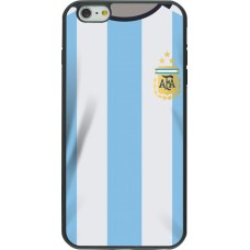 Coque iPhone 6 Plus / 6s Plus - Silicone rigide noir Maillot de football Argentine 2022 personnalisable
