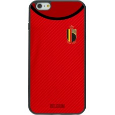 Coque iPhone 6 Plus / 6s Plus - Silicone rigide noir Maillot de football Belgique 2022 personnalisable