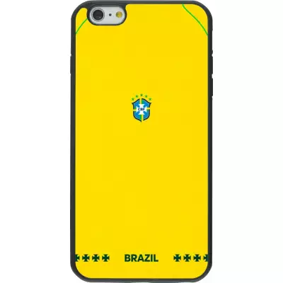 iPhone 6 Plus / 6s Plus Case Hülle - Silikon schwarz Brasilien 2026 personalisierbares Fussballtrikot