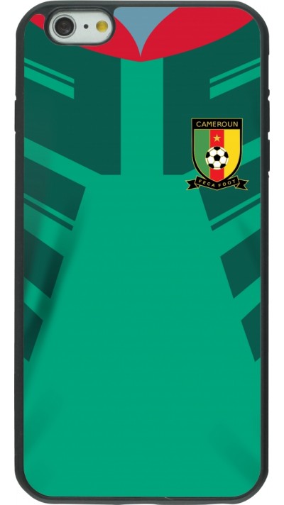 Coque iPhone 6 Plus / 6s Plus - Silicone rigide noir Maillot de football Cameroun 2022 personnalisable