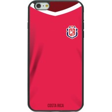 Coque iPhone 6 Plus / 6s Plus - Silicone rigide noir Maillot de football Costa Rica 2022 personnalisable