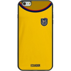 Coque iPhone 6 Plus / 6s Plus - Silicone rigide noir Maillot de football Equateur 2022