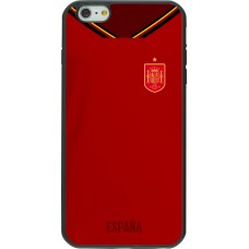 Coque iPhone 6 Plus / 6s Plus - Silicone rigide noir Maillot de football Espagne 2022 personnalisable