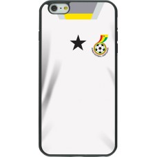 Coque iPhone 6 Plus / 6s Plus - Silicone rigide noir Maillot de football Ghana 2022 personnalisable