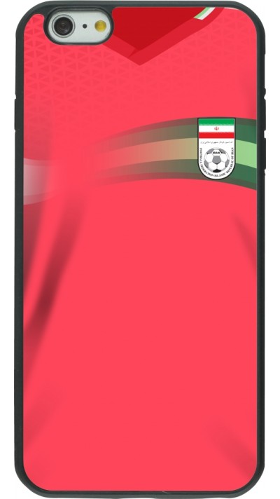 Coque iPhone 6 Plus / 6s Plus - Silicone rigide noir Maillot de football Iran 2022 personnalisable
