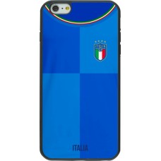 Coque iPhone 6 Plus / 6s Plus - Silicone rigide noir Maillot de football Italie 2022 personnalisable