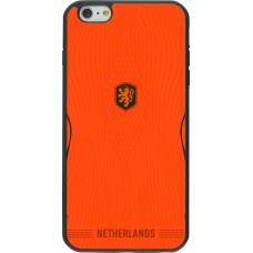 Coque iPhone 6 Plus / 6s Plus - Silicone rigide noir Maillot de football Pays-Bas 2026 personnalisable
