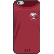 iPhone 6 Plus / 6s Plus Case Hülle - Silikon schwarz Katar 2022 personalisierbares Fussballtrikot
