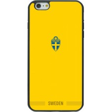 Coque iPhone 6 Plus / 6s Plus - Silicone rigide noir Maillot de football Suède 2026 personnalisable