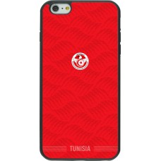 Coque iPhone 6 Plus / 6s Plus - Silicone rigide noir Maillot de football Tunisie 2026 personnalisable