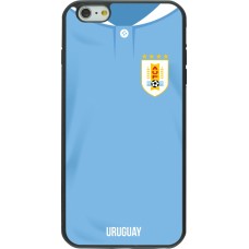 Coque iPhone 6 Plus / 6s Plus - Silicone rigide noir Maillot de football Uruguay 2022 personnalisable