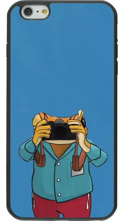 iPhone 6 Plus / 6s Plus Case Hülle - Silikon schwarz Frog with camera DTMF