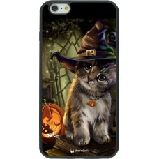 Hülle iPhone 6 Plus / 6s Plus - Silikon schwarz Halloween 21 Witch cat