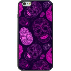 iPhone 6 Plus / 6s Plus Case Hülle - Silikon schwarz Halloween 2023 pink skulls