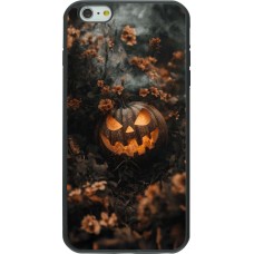 Coque iPhone 6 Plus / 6s Plus - Silicone rigide noir Halloween 2025 Pumpkin with flowers