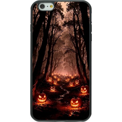 Coque iPhone 6 Plus / 6s Plus - Silicone rigide noir Halloween 2025 Road of Terrifying Pumpkins