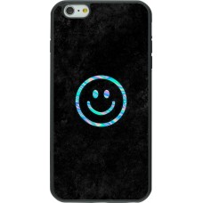 iPhone 6 Plus / 6s Plus Case Hülle - Silikon schwarz Happy smiley irisirt