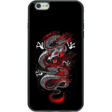 iPhone 6 Plus / 6s Plus Case Hülle - Silikon schwarz Japanese style Dragon Tattoo Red Black