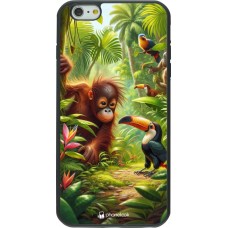 iPhone 6 Plus / 6s Plus Case Hülle - Silikon schwarz Tropischer Dschungel Tayrona