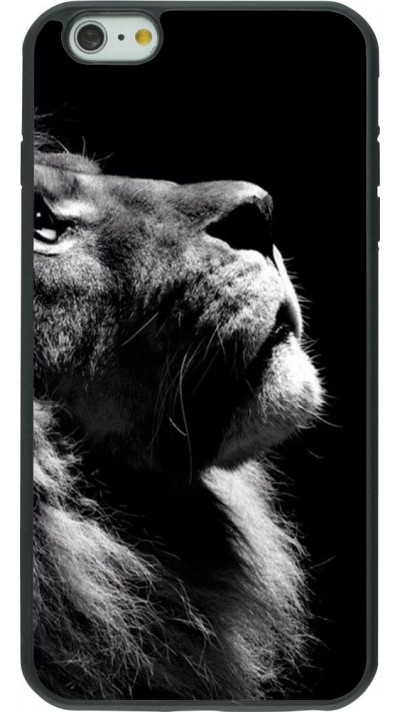 Coque iPhone 6 Plus / 6s Plus - Silicone rigide noir Lion looking up