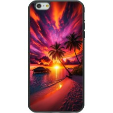 iPhone 6 Plus / 6s Plus Case Hülle - Silikon schwarz Malediven Abenddämmerung Glückseligkeit