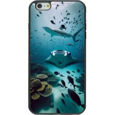 iPhone 6 Plus / 6s Plus Case Hülle - Silikon schwarz Manta Lagune Reinigung