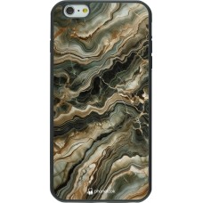 iPhone 6 Plus / 6s Plus Case Hülle - Silikon schwarz Oliv Marmor