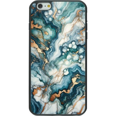 iPhone 6 Plus / 6s Plus Case Hülle - Silikon schwarz Grüner Blauer Goldener Marmor