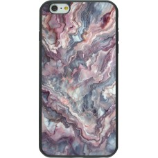 iPhone 6 Plus / 6s Plus Case Hülle - Silikon schwarz Violetter silberner Marmor