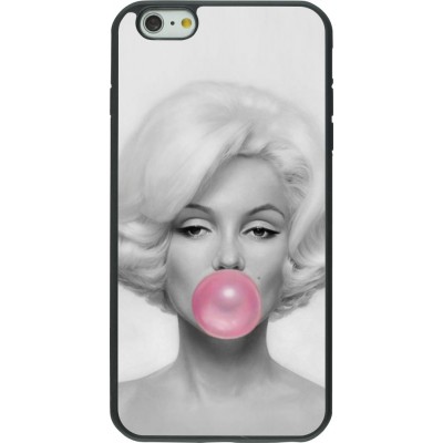 Hülle iPhone 6 Plus / 6s Plus - Silikon schwarz Marilyn Bubble