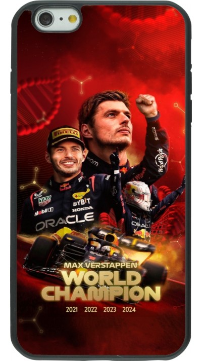 Coque iPhone 6 Plus / 6s Plus - Silicone rigide noir Max Verstappen Champion 2023