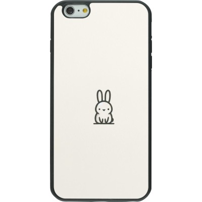iPhone 6 Plus / 6s Plus Case Hülle - Silikon schwarz Minimal Häschen Süße