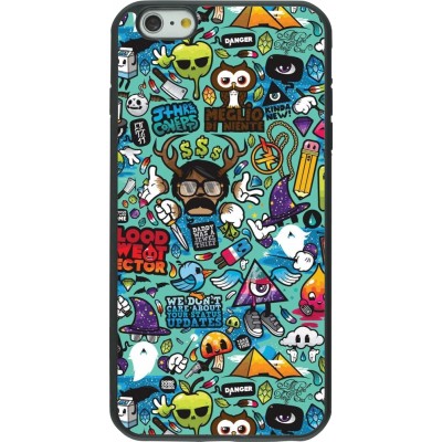 iPhone 6 Plus / 6s Plus Case Hülle - Silikon schwarz Mixed Cartoons Turquoise