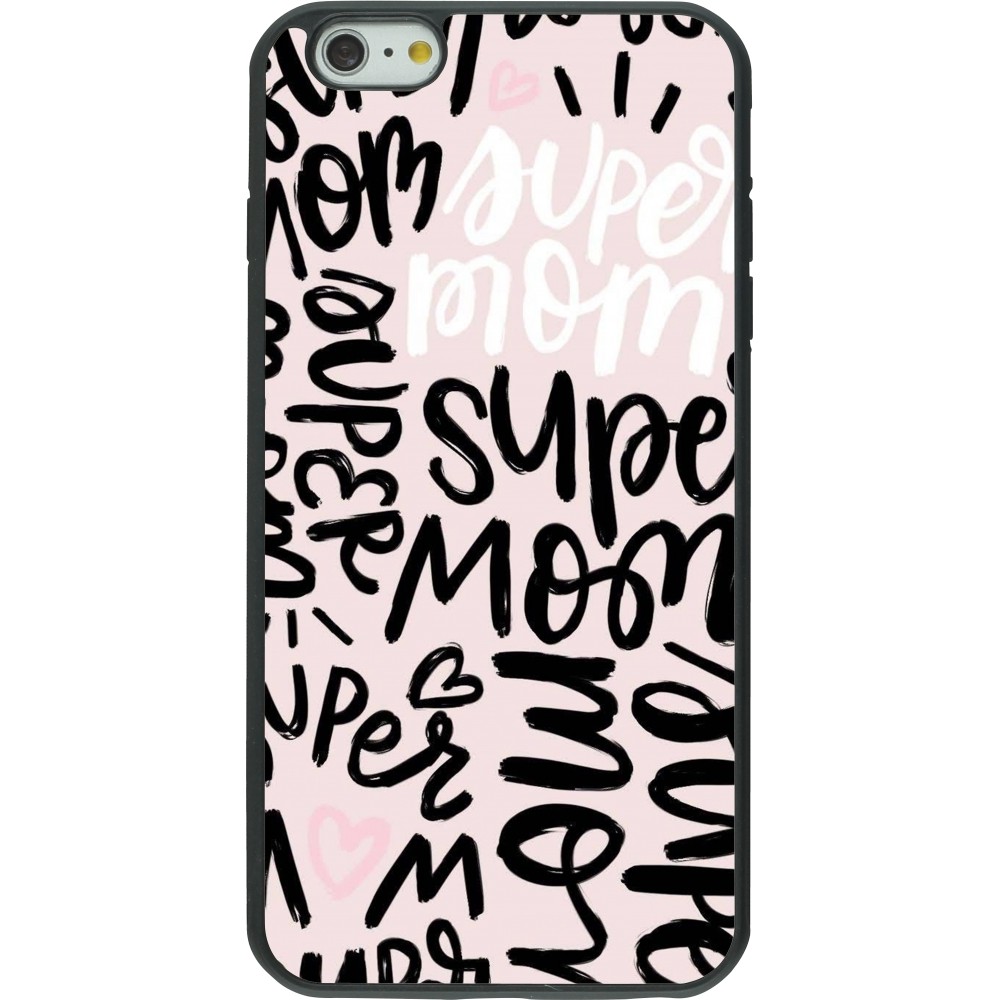 iPhone 6 Plus / 6s Plus Case Hülle - Silikon schwarz Mom 2024 Super mom