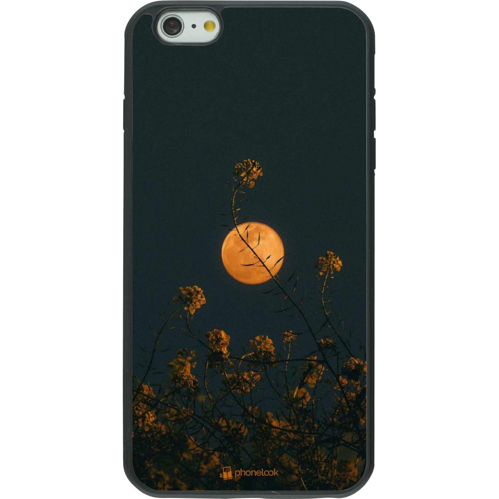 Coque iPhone 6 Plus / 6s Plus - Silicone rigide noir Moon Flowers