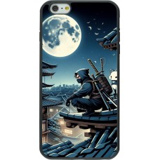 iPhone 6 Plus / 6s Plus Case Hülle - Silikon schwarz Ninja unter dem Mond