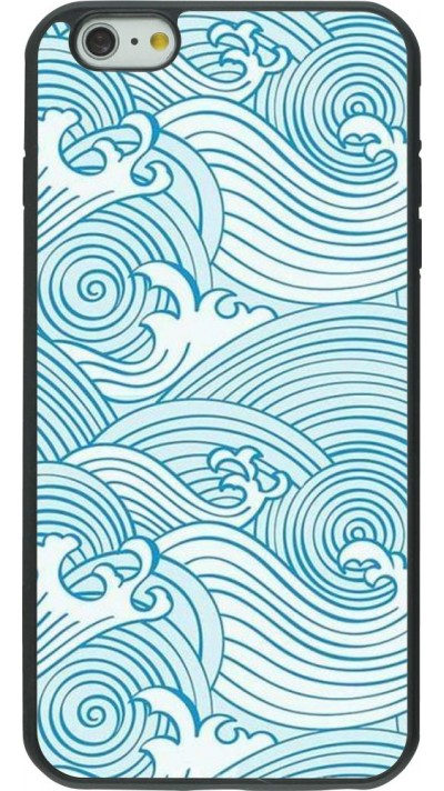 Coque iPhone 6 Plus / 6s Plus - Silicone rigide noir Ocean Waves