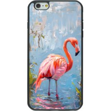 Coque iPhone 6 Plus / 6s Plus - Silicone rigide noir Paint Flamingo