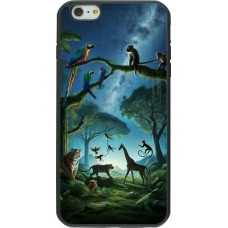 Coque iPhone 6 Plus / 6s Plus - Silicone rigide noir Paradis des animaux exotiques