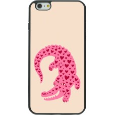 iPhone 6 Plus / 6s Plus Case Hülle - Silikon schwarz Pink crocodile 2026