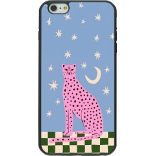 iPhone 6 Plus / 6s Plus Case Hülle - Silikon schwarz Pink leopard with stars 2026