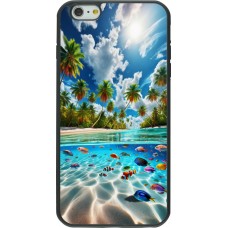 Coque iPhone 6 Plus / 6s Plus - Silicone rigide noir Plage Paradis
