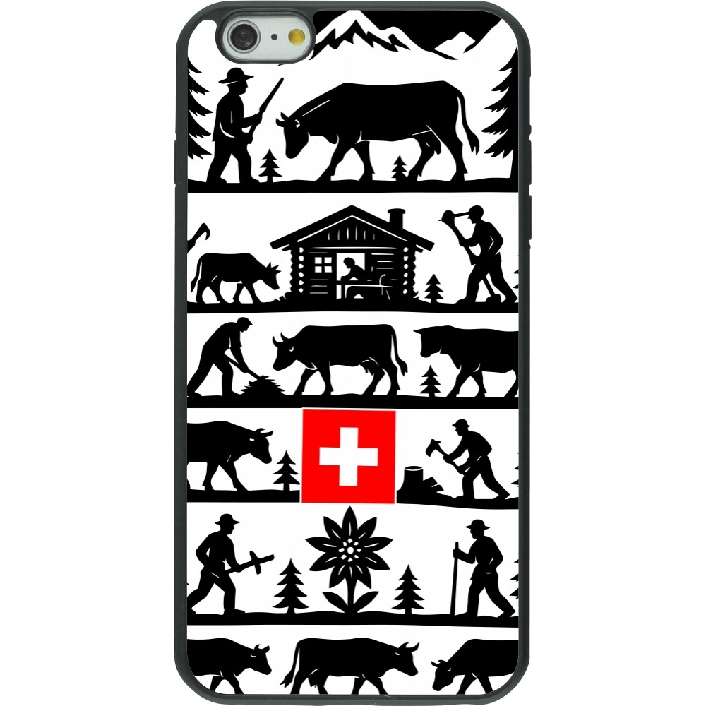 iPhone 6 Plus / 6s Plus Case Hülle - Silikon schwarz Poya Schweiz 1