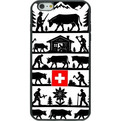 Coque iPhone 6 Plus / 6s Plus - Silicone rigide noir Poya Suisse 1