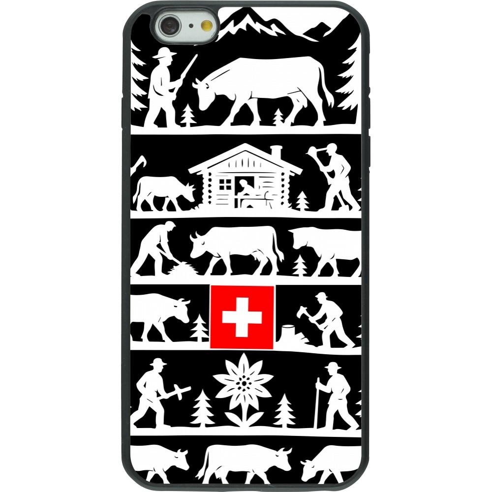 iPhone 6 Plus / 6s Plus Case Hülle - Silikon schwarz Poya Schweiz 1 schwarz