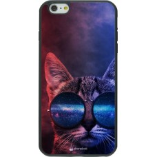 Coque iPhone 6 Plus / 6s Plus - Silicone rigide noir Red Blue Cat Glasses