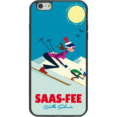 iPhone 6 Plus / 6s Plus Case Hülle - Silikon schwarz Saas-Fee Ski Downhill