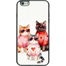 Coque iPhone 6 Plus / 6s Plus - Silicone rigide noir Saint Valentines Day 26 Cat Love