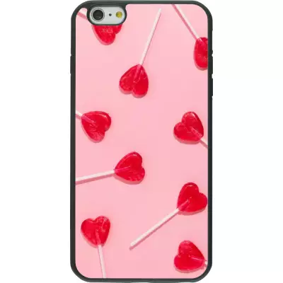 iPhone 6 Plus / 6s Plus Case Hülle - Silikon schwarz Saint Valentines Day 26 Lollipop